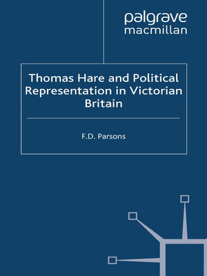 cover image of Thomas Hare and Political Representation in Victorian Britain